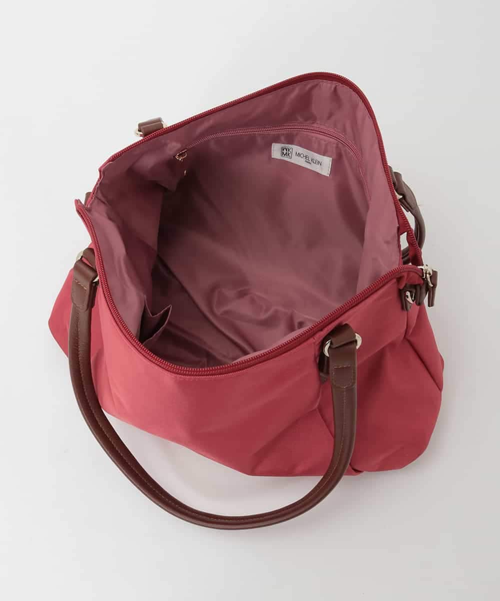BPRJD87170 MK MICHEL KLEIN BAG(MK ミッシェルクラン バッグ) [2WAY/撥水/A4収納可]牛革ジョイントデザイントートバッグ レッド