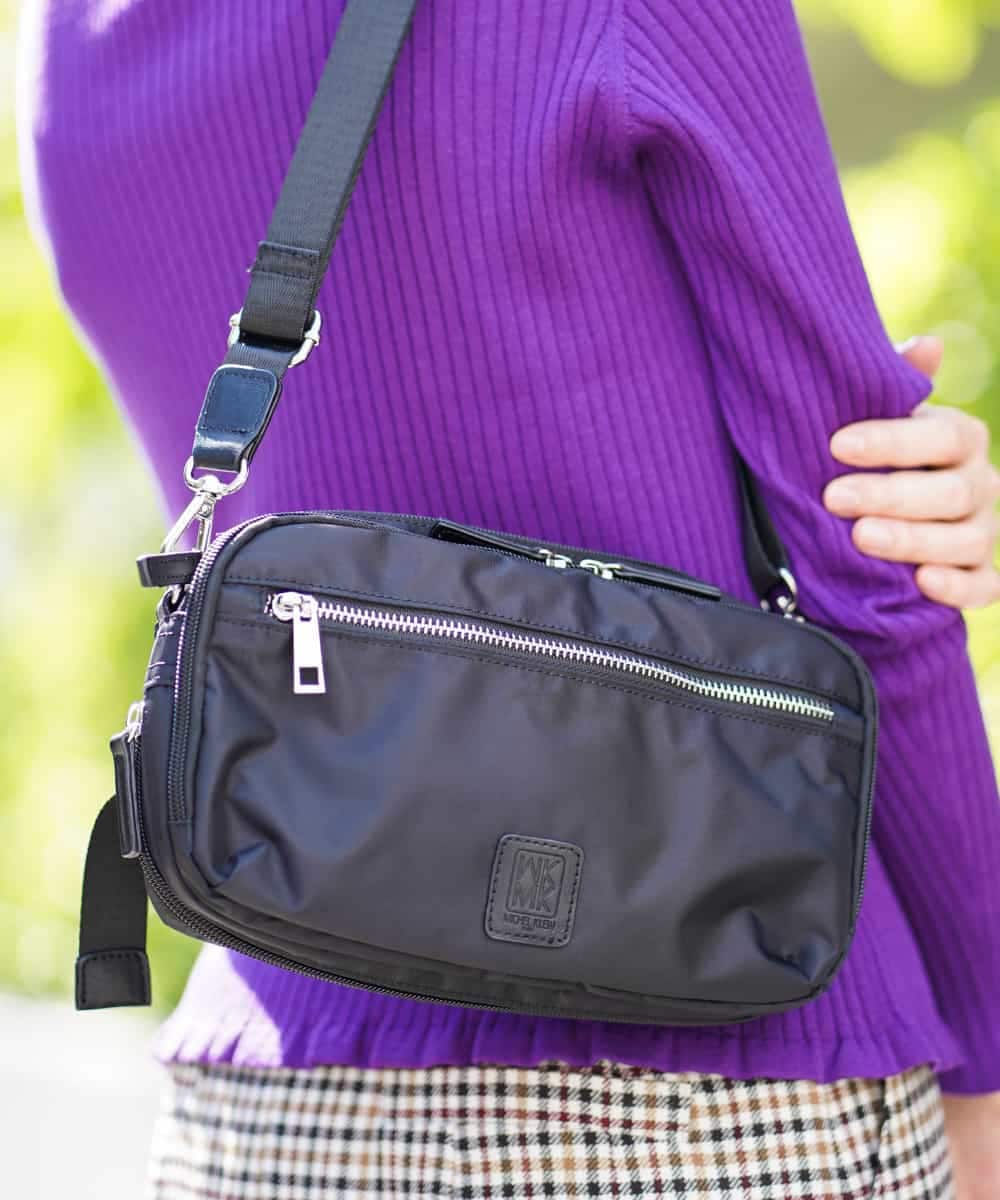 BPRJG02110 MK MICHEL KLEIN BAG(MK ミッシェルクラン バッグ) 【撥水/2WAY】ナイロンボディバッグ グレー