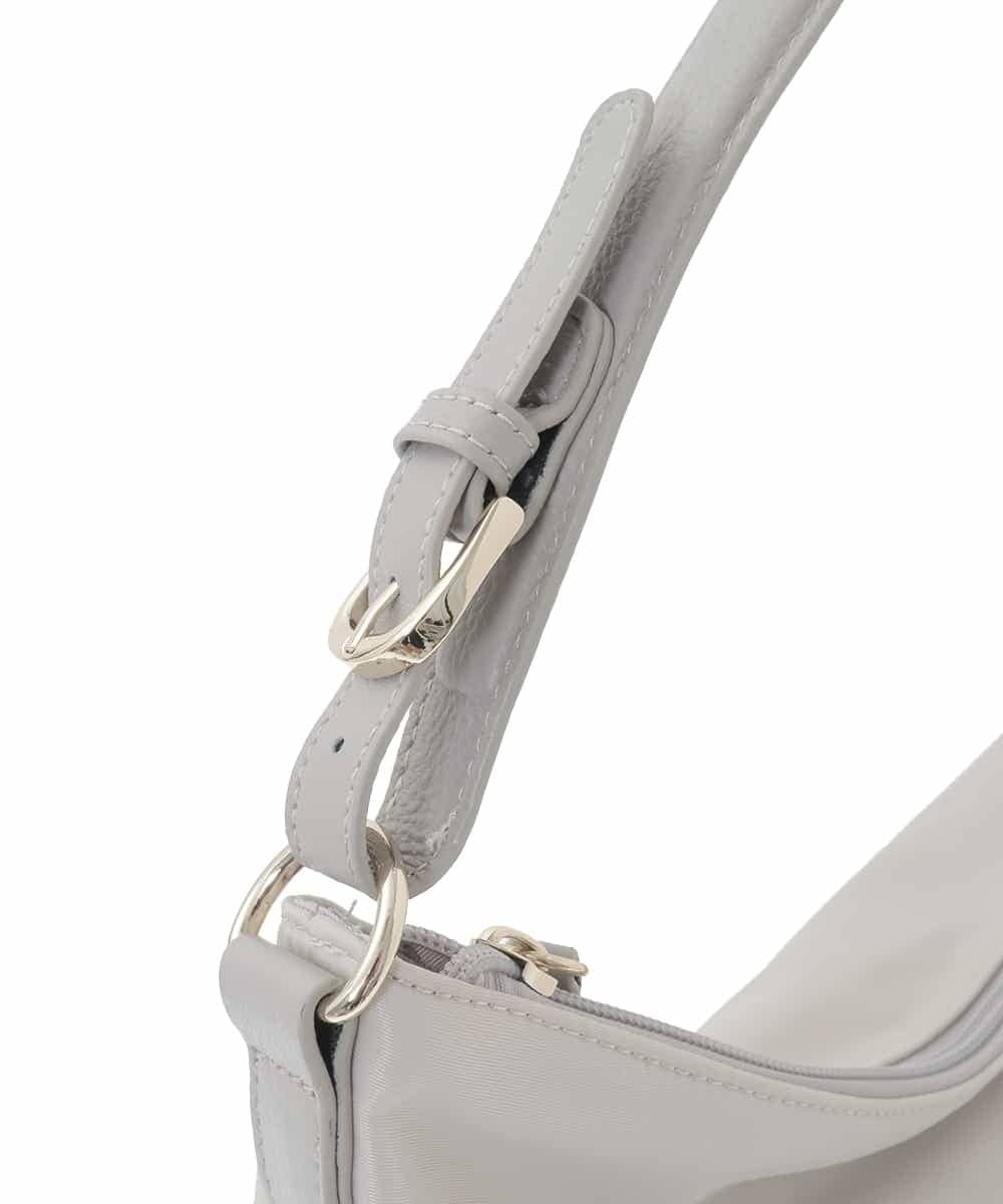 BPRLA91170 MK MICHEL KLEIN BAG(MK ミッシェルクラン バッグ) [2WAY/撥水]ナイロンレザーワンハンドルバッグ ライトグレー
