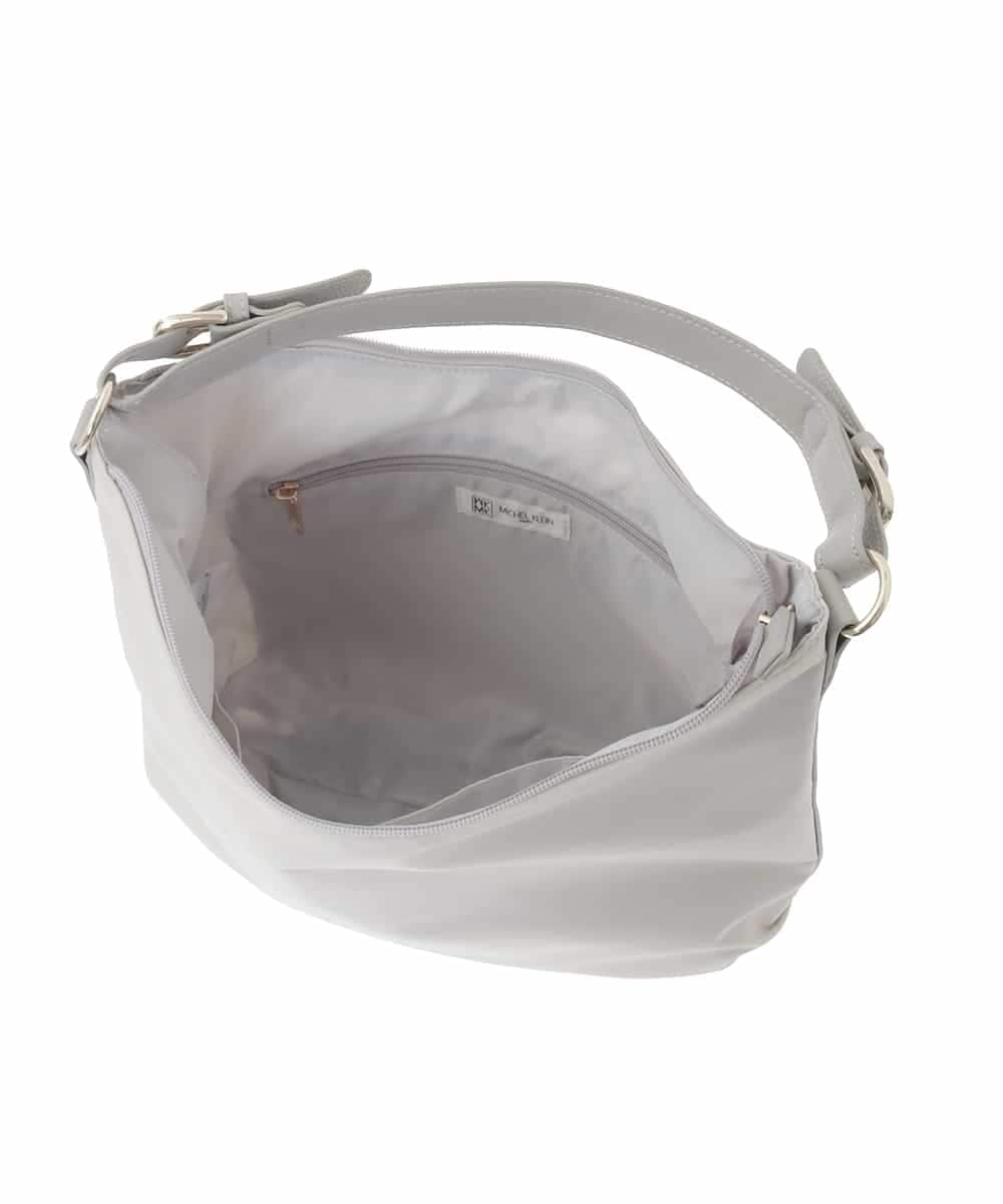 BPRLA91170 MK MICHEL KLEIN BAG(MK ミッシェルクラン バッグ) [2WAY/撥水]ナイロンレザーワンハンドルバッグ ライトグレー