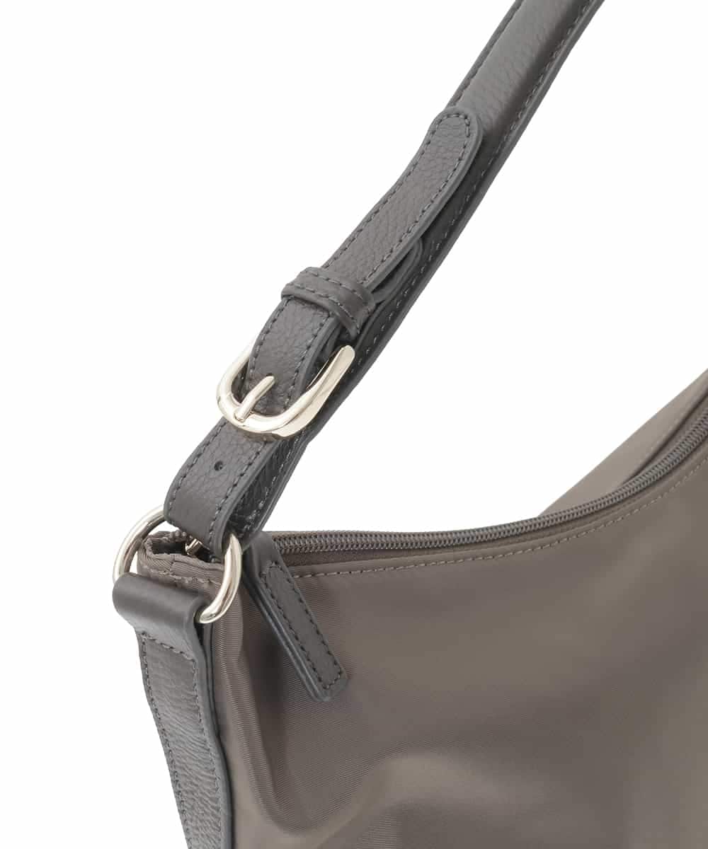 BPRLA91170 MK MICHEL KLEIN BAG(MK ミッシェルクラン バッグ) [2WAY/撥水]ナイロンレザーワンハンドルバッグ ライトグレー