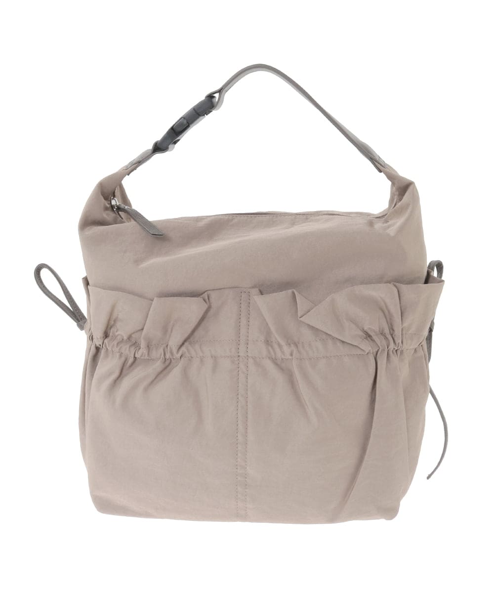 BPRLA92150 MK MICHEL KLEIN BAG(MK ミッシェルクラン バッグ) [A4収納可]ギャザーポケットナイロンバッグ ピンク