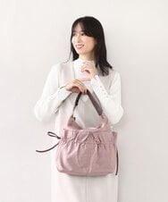BPRLA92150 MK MICHEL KLEIN BAG(MK ミッシェルクラン バッグ) [A4収納可]ギャザーポケットナイロンバッグ ピンク