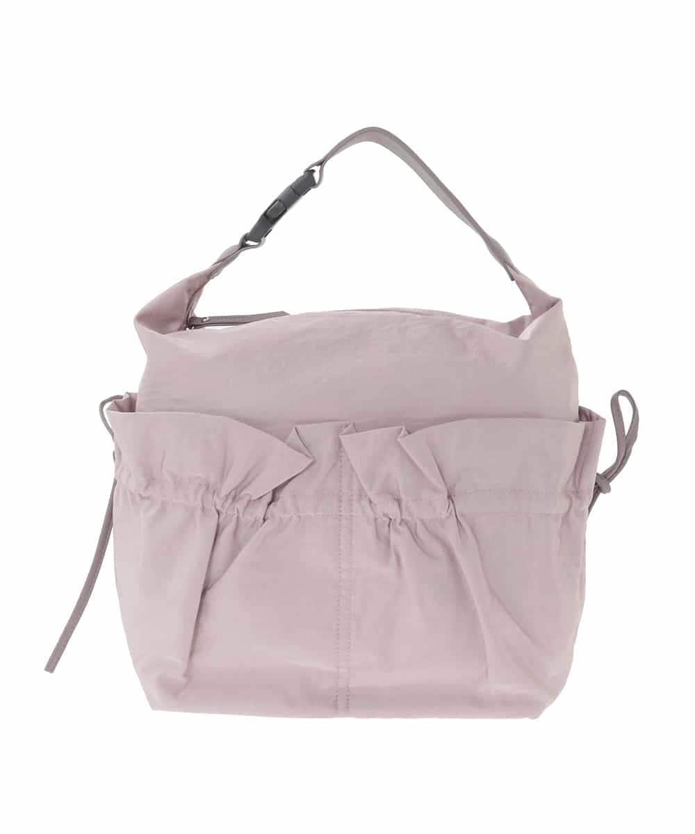 BPRLA92150 MK MICHEL KLEIN BAG(MK ミッシェルクラン バッグ) [A4収納可]ギャザーポケットナイロンバッグ ピンク
