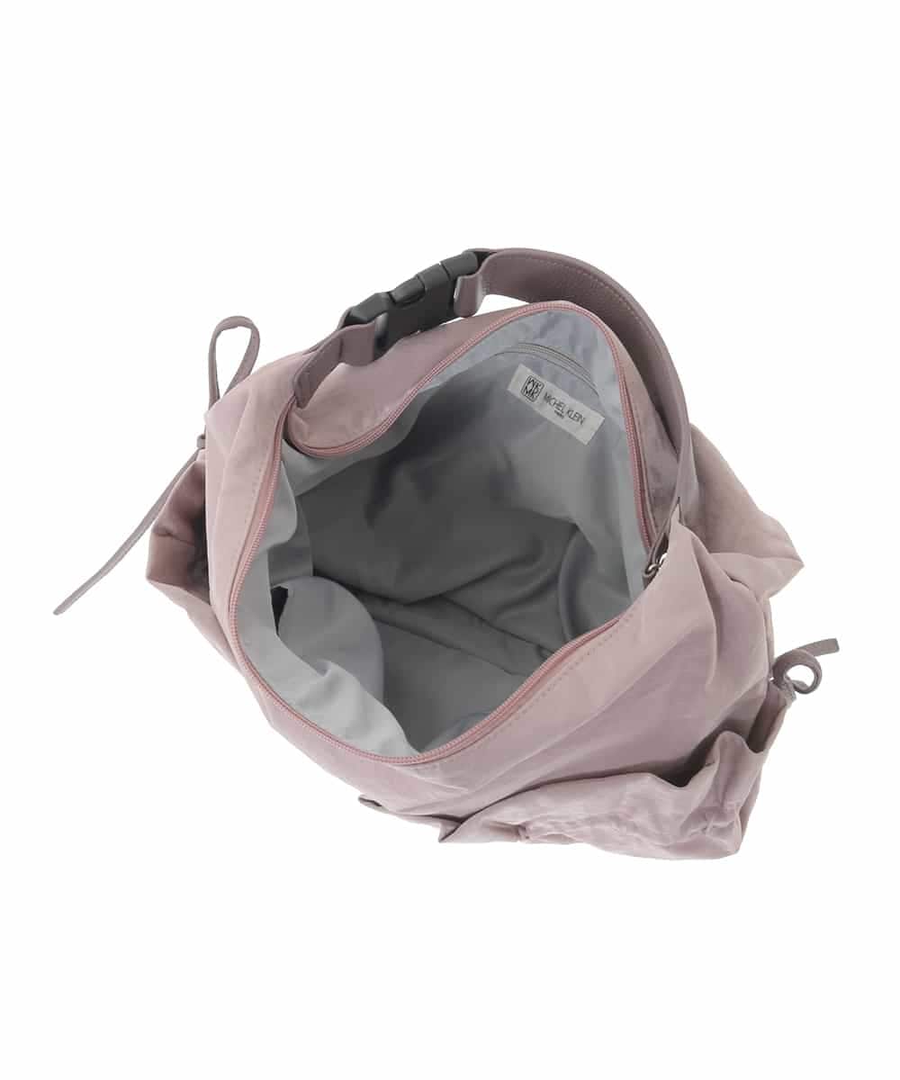 BPRLA92150 MK MICHEL KLEIN BAG(MK ミッシェルクラン バッグ) [A4収納可]ギャザーポケットナイロンバッグ ピンク
