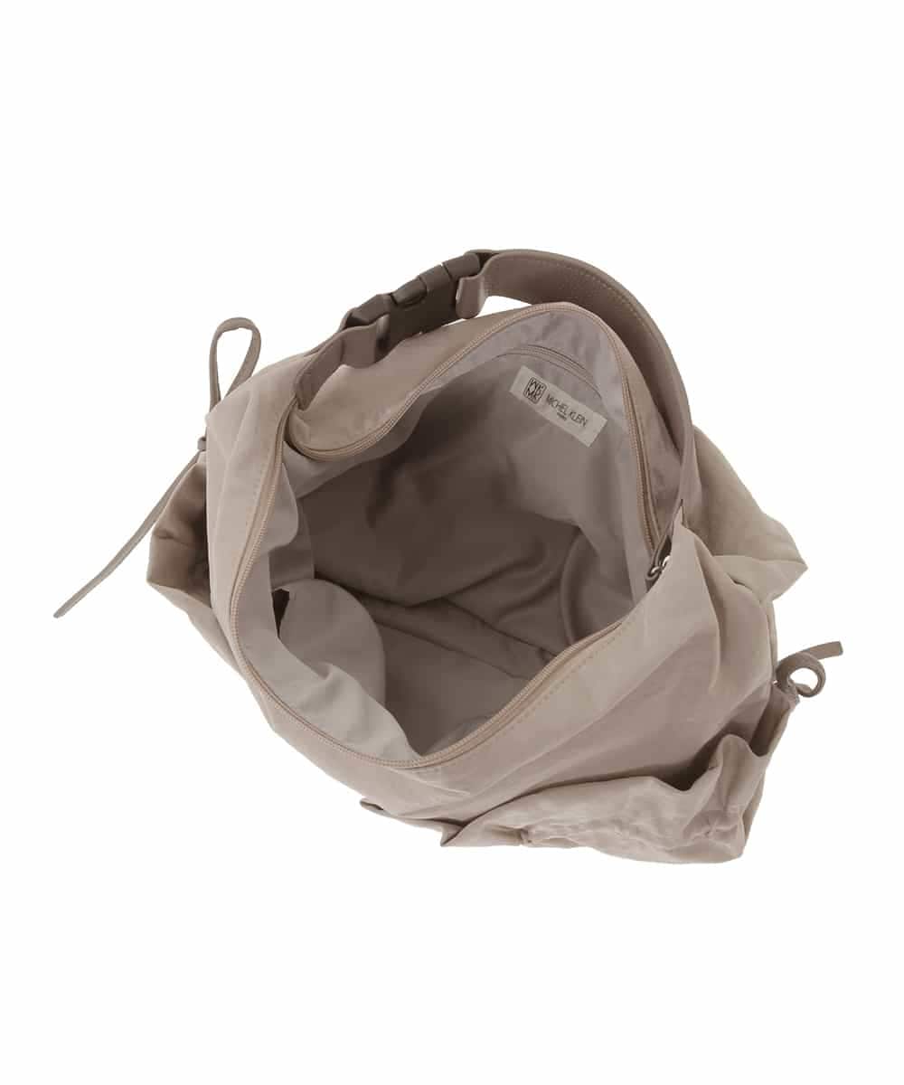 BPRLA92150 MK MICHEL KLEIN BAG(MK ミッシェルクラン バッグ) [A4収納可]ギャザーポケットナイロンバッグ ピンク