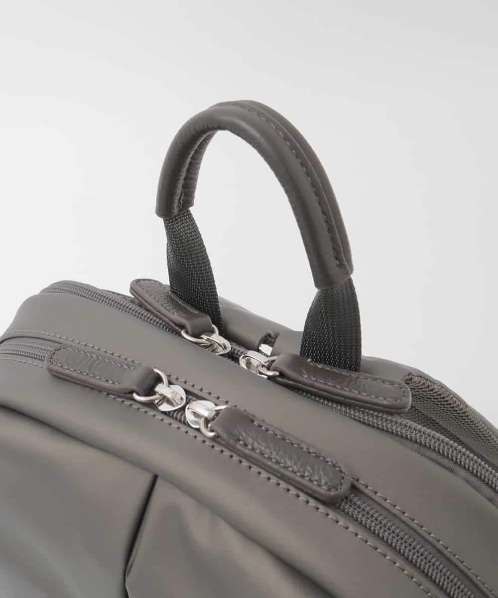 BPRLD96190 MK MICHEL KLEIN BAG(MK ミッシェルクラン バッグ) [撥水/A4収納可]多機能ポケットセンタータックデザインリュック ブラウン
