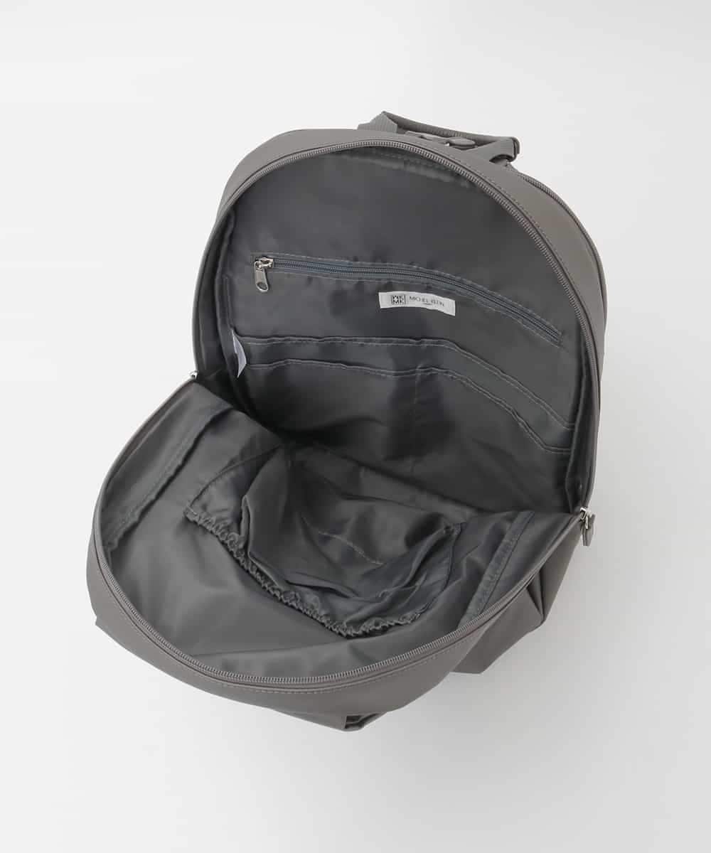 BPRLD96190 MK MICHEL KLEIN BAG(MK ミッシェルクラン バッグ) [撥水/A4収納可]多機能ポケットセンタータックデザインリュック ブラウン