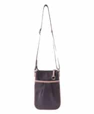 BPRLV92130 MK MICHEL KLEIN BAG(MK ミッシェルクラン バッグ) [撥水加工/軽量/カードポケット付き]レザーポイントミニショルダーバッグ ブラウン×ピンク