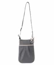 BPRLV92130 MK MICHEL KLEIN BAG(MK ミッシェルクラン バッグ) [撥水加工/軽量/カードポケット付き]レザーポイントミニショルダーバッグ グレー×ベージュ
