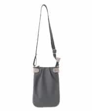 BPRLV92130 MK MICHEL KLEIN BAG(MK ミッシェルクラン バッグ) [撥水加工/軽量/カードポケット付き]レザーポイントミニショルダーバッグ グレー×ベージュ