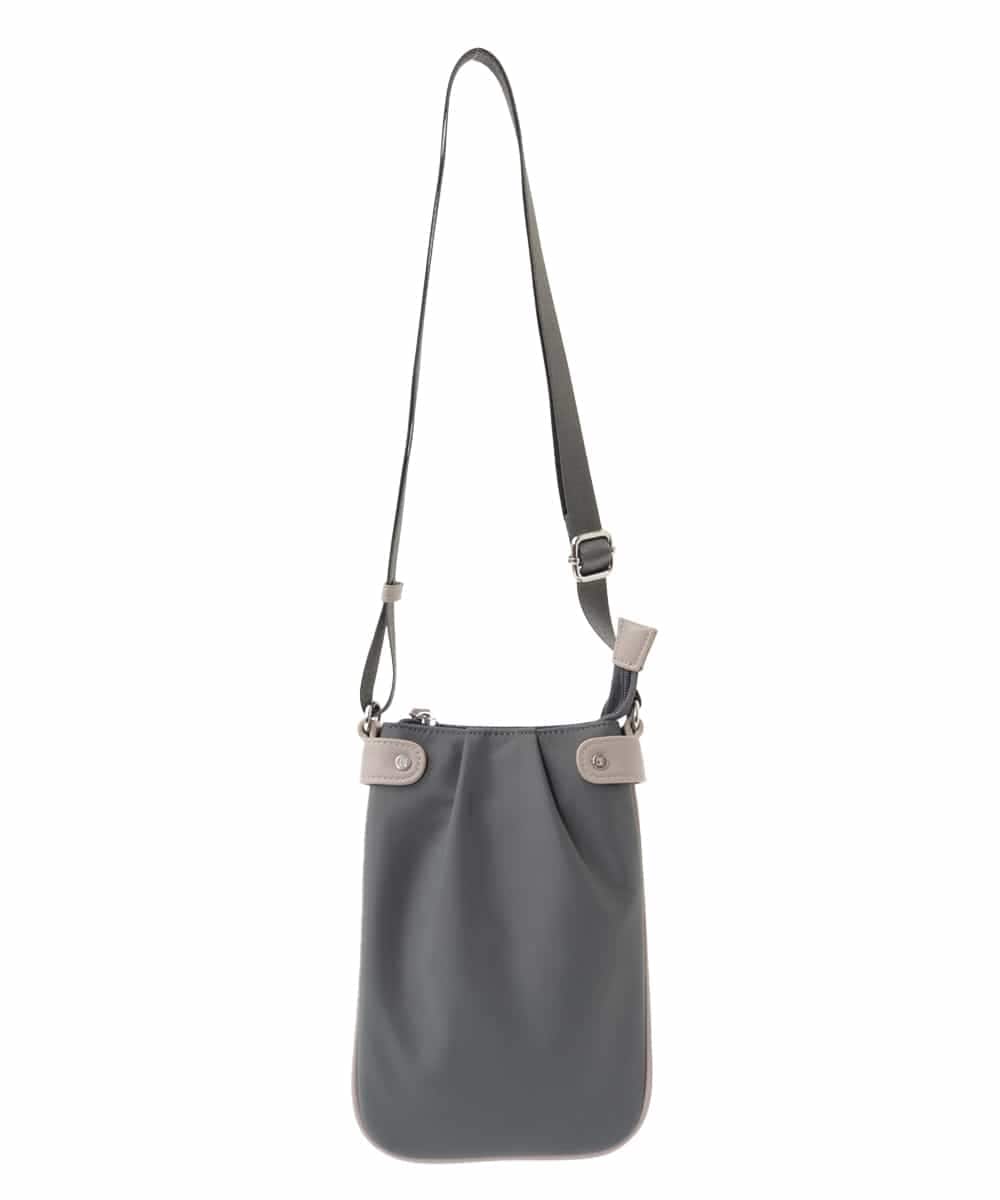BPRLV92130 MK MICHEL KLEIN BAG(MK ミッシェルクラン バッグ) [撥水加工/軽量/カードポケット付き]レザーポイントミニショルダーバッグ グレー×ベージュ