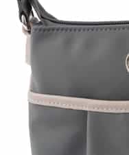 BPRLV92130 MK MICHEL KLEIN BAG(MK ミッシェルクラン バッグ) [撥水加工/軽量/カードポケット付き]レザーポイントミニショルダーバッグ グレー×ベージュ