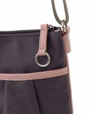 BPRLV92130 MK MICHEL KLEIN BAG(MK ミッシェルクラン バッグ) [撥水加工/軽量/カードポケット付き]レザーポイントミニショルダーバッグ グレー×ベージュ
