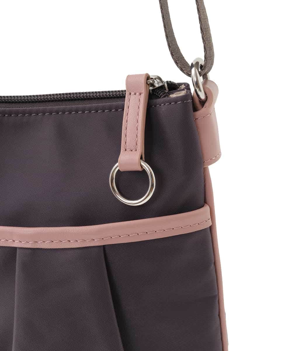 BPRLV92130 MK MICHEL KLEIN BAG(MK ミッシェルクラン バッグ) [撥水加工/軽量/カードポケット付き]レザーポイントミニショルダーバッグ グレー×ベージュ