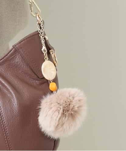 BPSAM11035 MK MICHEL KLEIN BAG ラビットファーチャーム