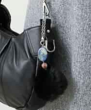 BPSAM11035 MK MICHEL KLEIN BAG(MK ミッシェルクラン バッグ) ラビットファーチャーム ブラック