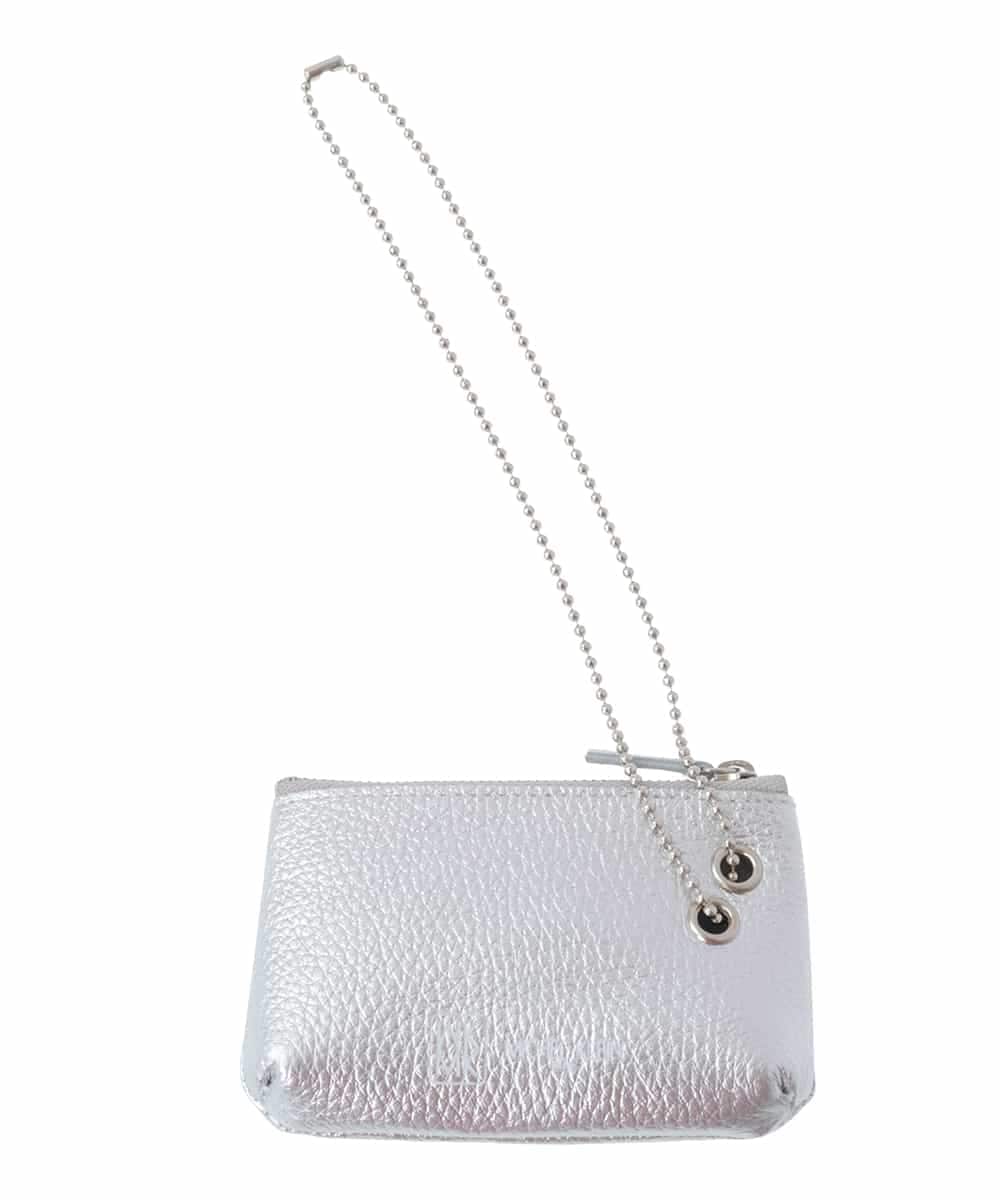 BPSES21050 MK MICHEL KLEIN BAG(MK ミッシェルクラン バッグ) カウレザーコンパクトポーチ シルバー
