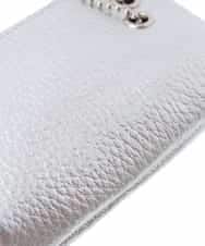 BPSES21050 MK MICHEL KLEIN BAG(MK ミッシェルクラン バッグ) カウレザーコンパクトポーチ シルバー