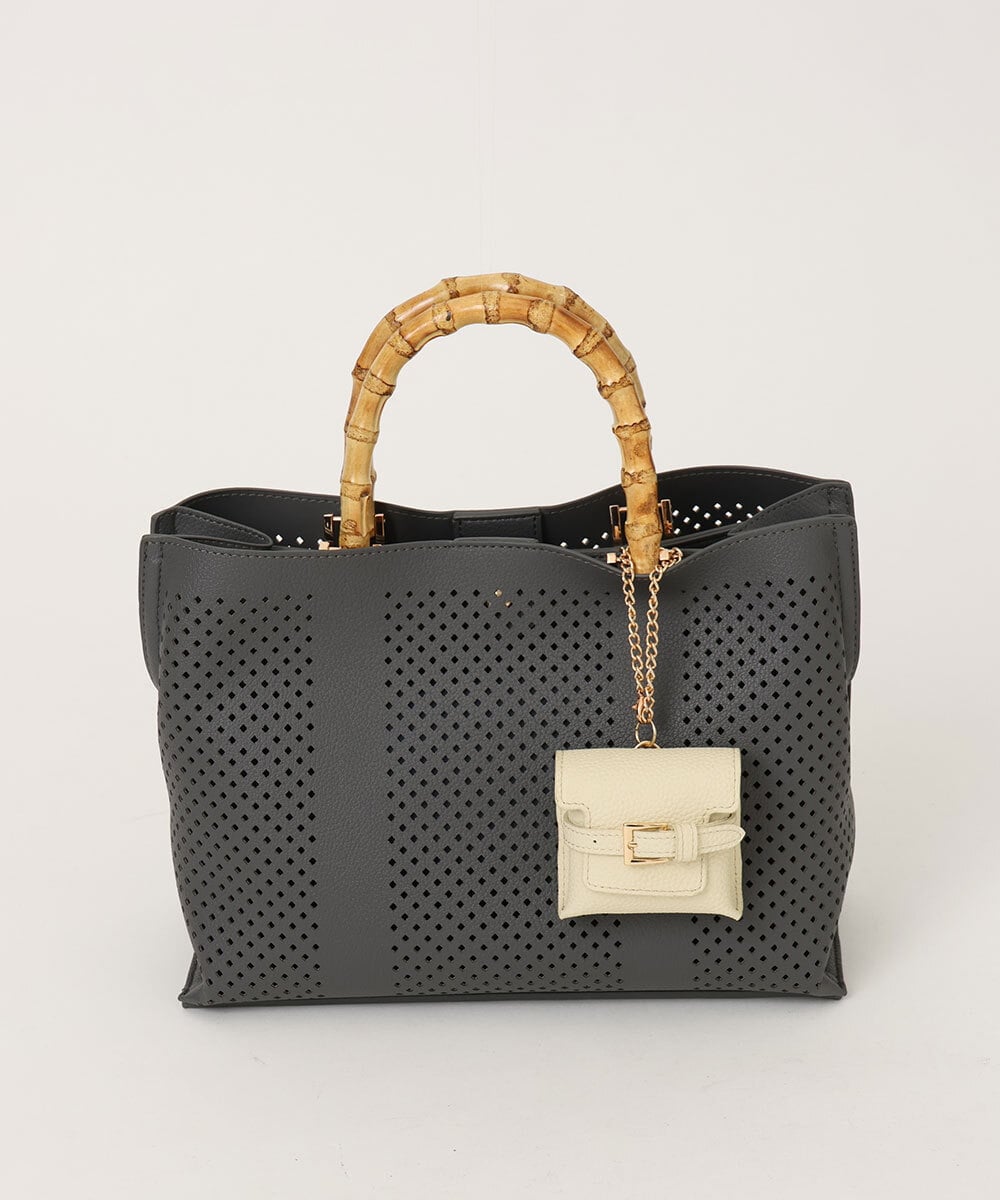 BPSGD43070 MK MICHEL KLEIN BAG(MK ミッシェルクラン バッグ) ミニバッグレザーチャーム オレンジ