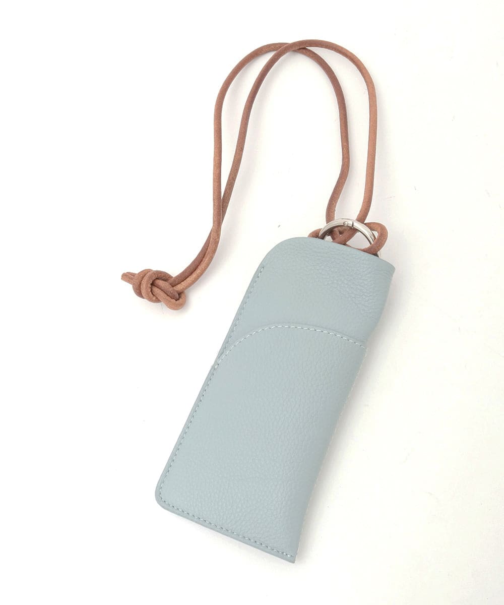 BPSGD44070 MK MICHEL KLEIN BAG(MK ミッシェルクラン バッグ) [首掛け可能]牛革グラスホルダー ライトブルー