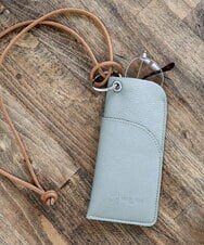 BPSGD44070 MK MICHEL KLEIN BAG(MK ミッシェルクラン バッグ) [首掛け可能]牛革グラスホルダー ライトブルー