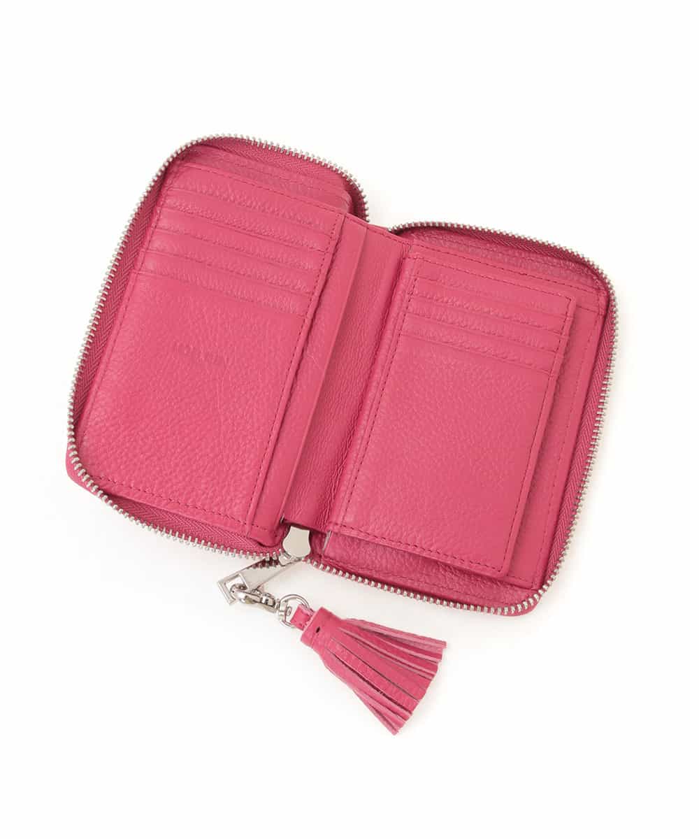 BPYAJ02140 MK MICHEL KLEIN BAG(MK ミッシェルクラン バッグ) リアルレザー二つ折り財布 ピンク
