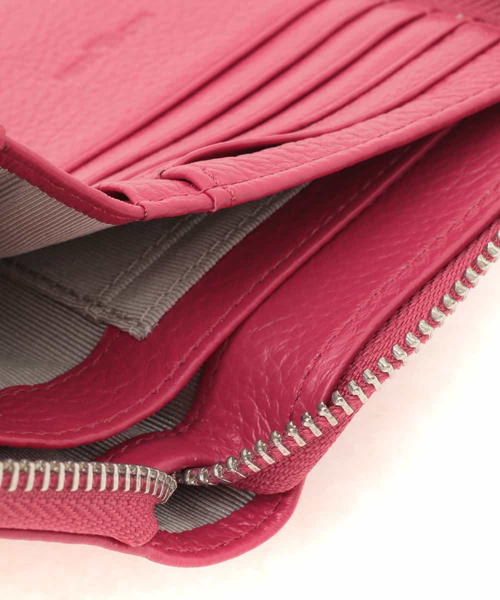 BPYAJ02140 MK MICHEL KLEIN BAG(MK ミッシェルクラン バッグ) リアルレザー二つ折り財布 ピンク