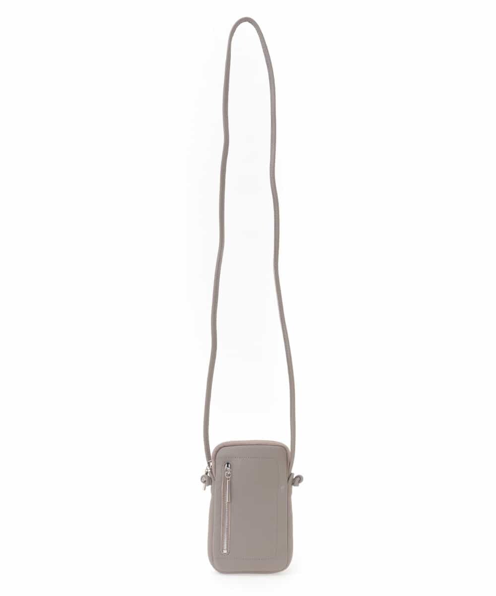 BPYAJ03148 MK MICHEL KLEIN BAG(MK ミッシェルクラン バッグ) リアルレザーショルダースマホポーチ グレー