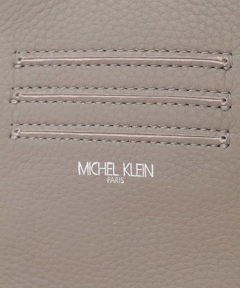 BPYAJ03148 MK MICHEL KLEIN BAG(MK ミッシェルクラン バッグ) リアルレザーショルダースマホポーチ グレー