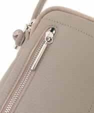 BPYAJ03148 MK MICHEL KLEIN BAG(MK ミッシェルクラン バッグ) リアルレザーショルダースマホポーチ グレー
