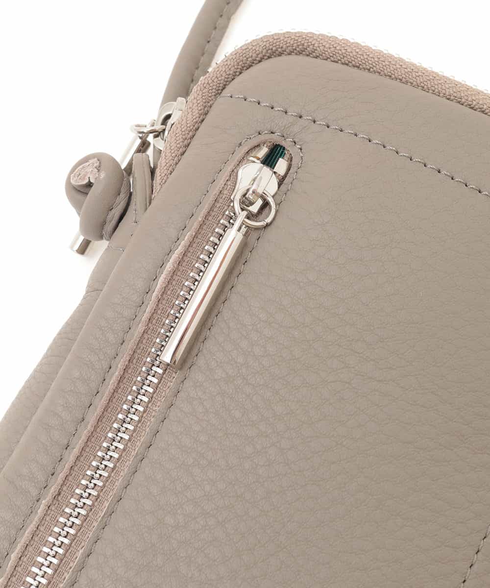 BPYAJ03148 MK MICHEL KLEIN BAG(MK ミッシェルクラン バッグ) リアルレザーショルダースマホポーチ グレー