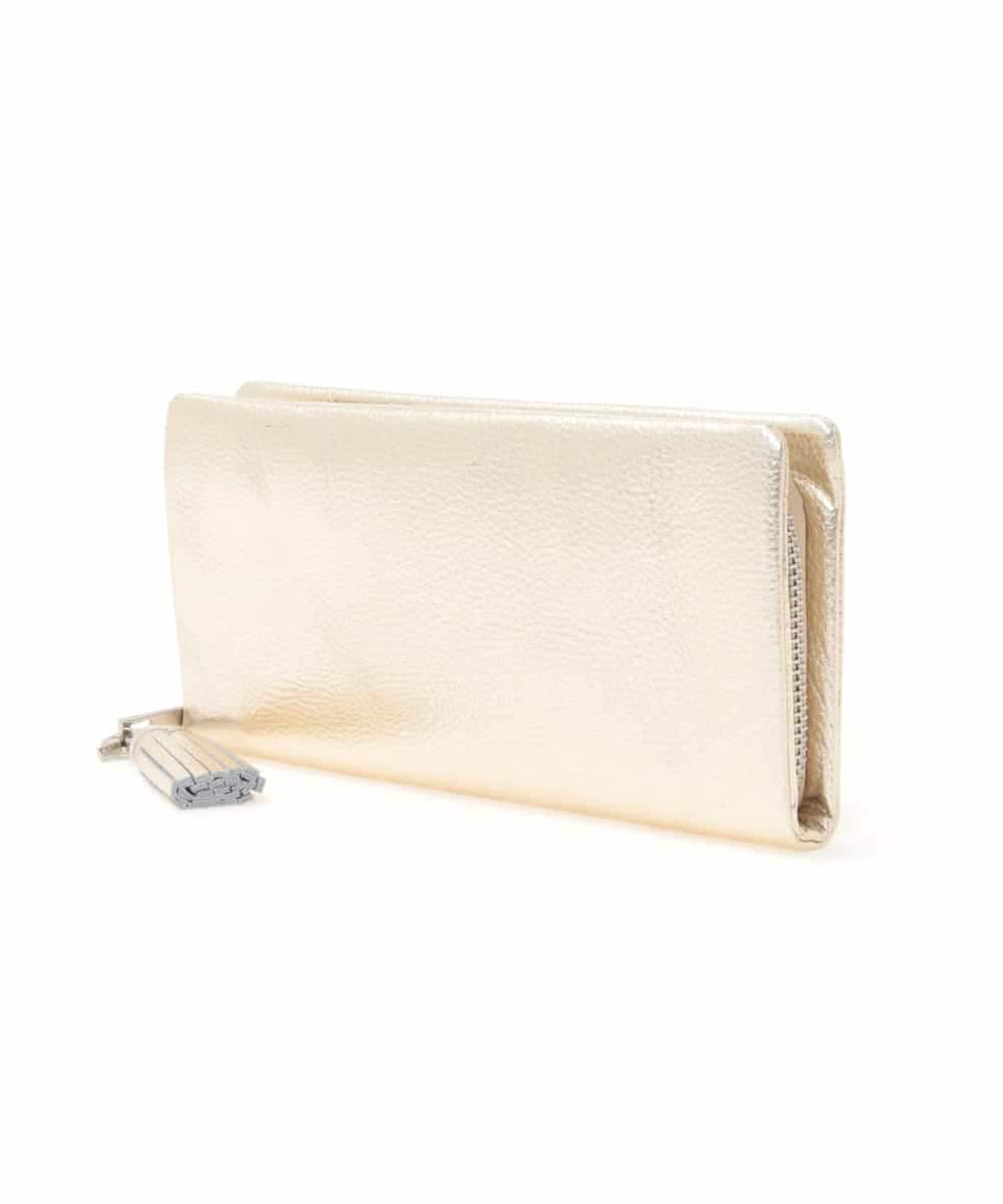 BPYAJ04148 MK MICHEL KLEIN BAG(MK ミッシェルクラン バッグ) リアルレザー長財布 ゴールド