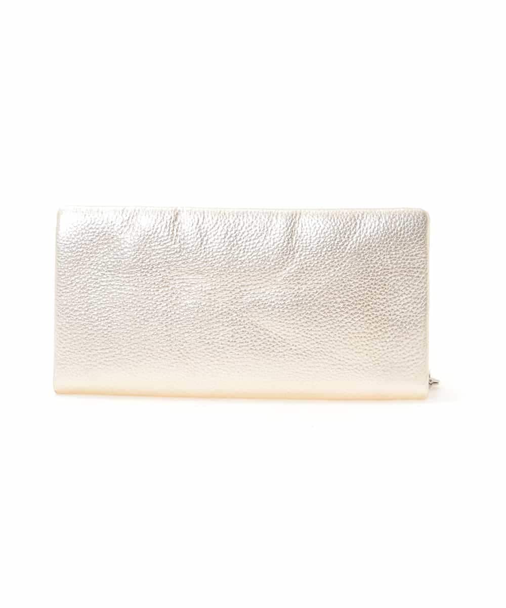 BPYAJ04148 MK MICHEL KLEIN BAG(MK ミッシェルクラン バッグ) リアルレザー長財布 ゴールド