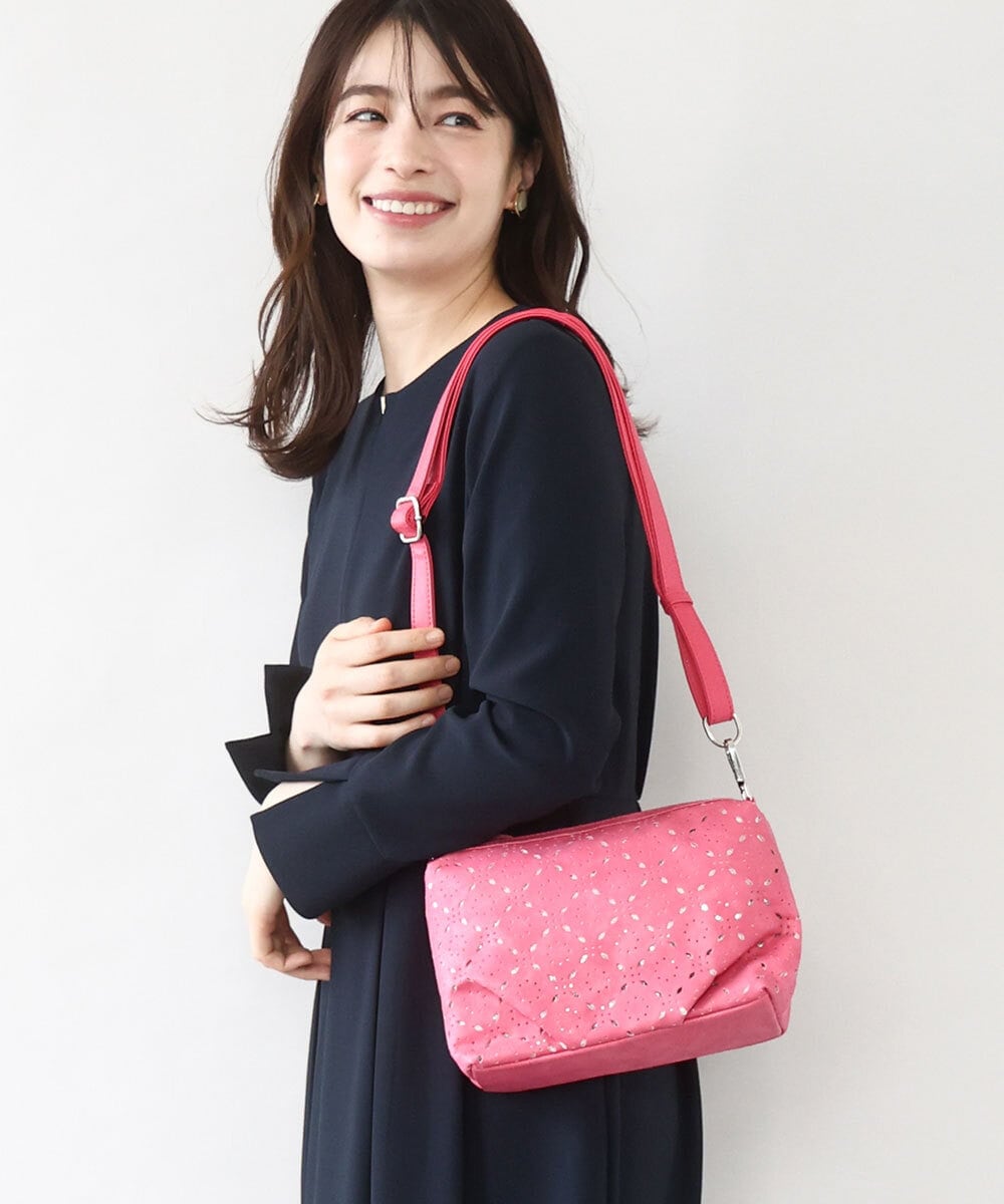 BPYAV01100 MK MICHEL KLEIN BAG(MK ミッシェルクラン バッグ) [2WAY]パンチングデザインミニショルダーバッグ イエロー