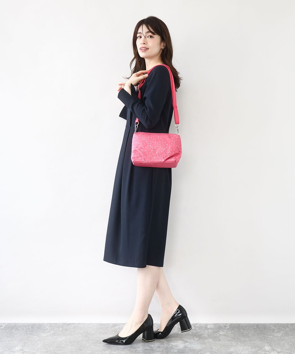 BPYAV01100 MK MICHEL KLEIN BAG(MK ミッシェルクラン バッグ) [2WAY]パンチングデザインミニショルダーバッグ イエロー