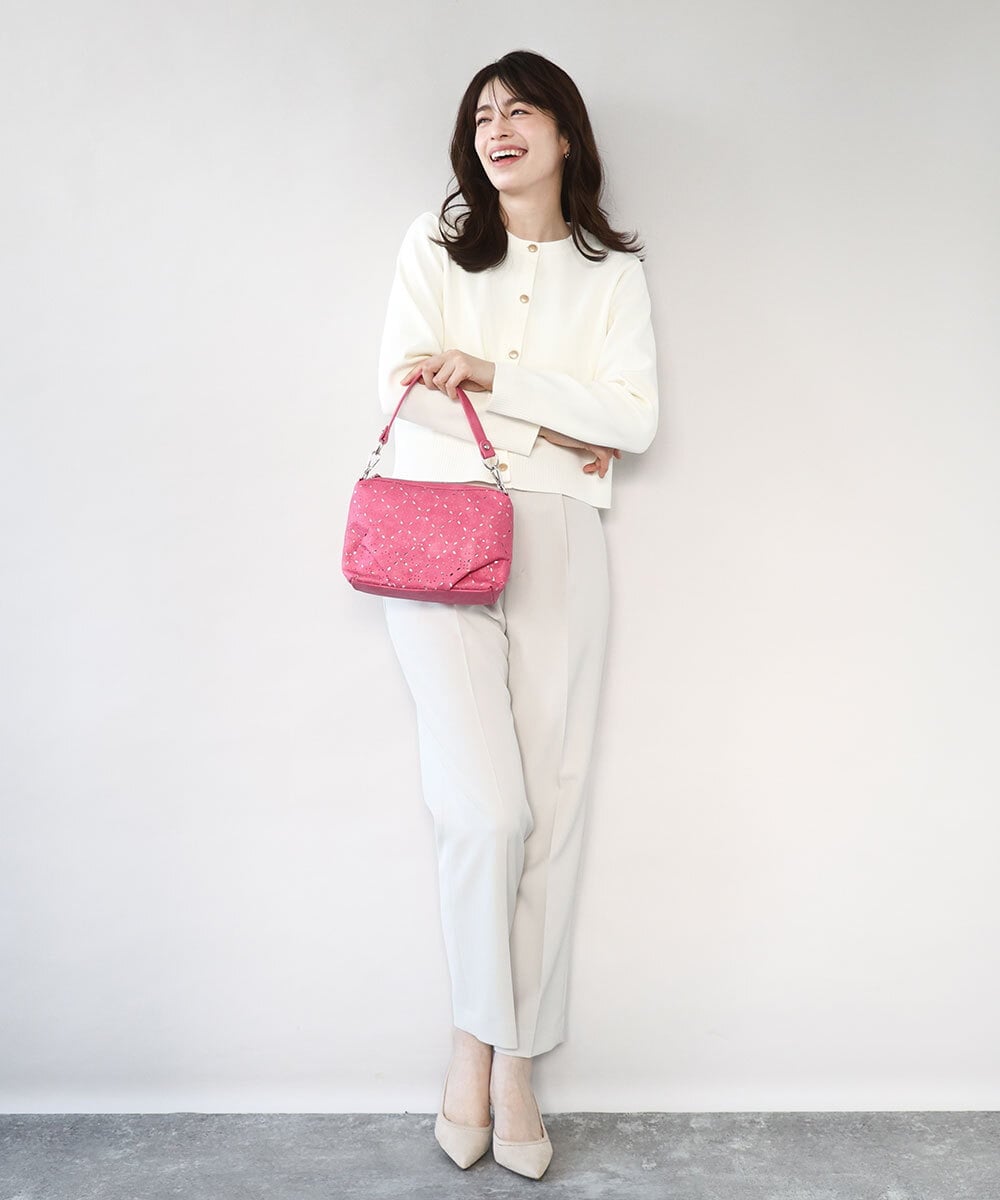 BPYAV01100 MK MICHEL KLEIN BAG(MK ミッシェルクラン バッグ) [2WAY]パンチングデザインミニショルダーバッグ イエロー