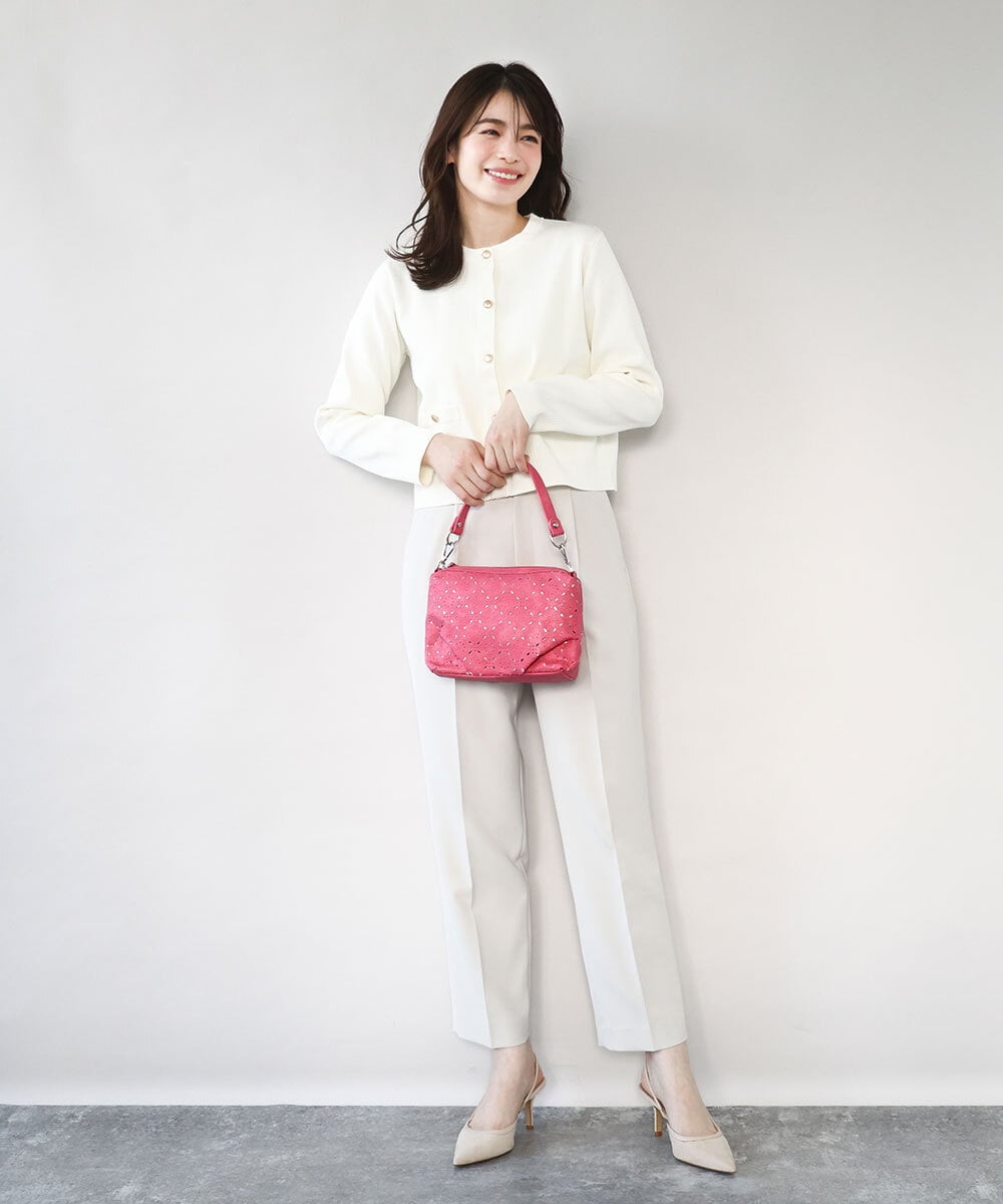 BPYAV01100 MK MICHEL KLEIN BAG(MK ミッシェルクラン バッグ) [2WAY]パンチングデザインミニショルダーバッグ イエロー