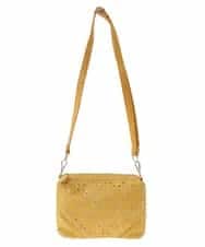 BPYAV01100 MK MICHEL KLEIN BAG(MK ミッシェルクラン バッグ) 【2WAY】パンチングデザインミニショルダーバッグ イエロー