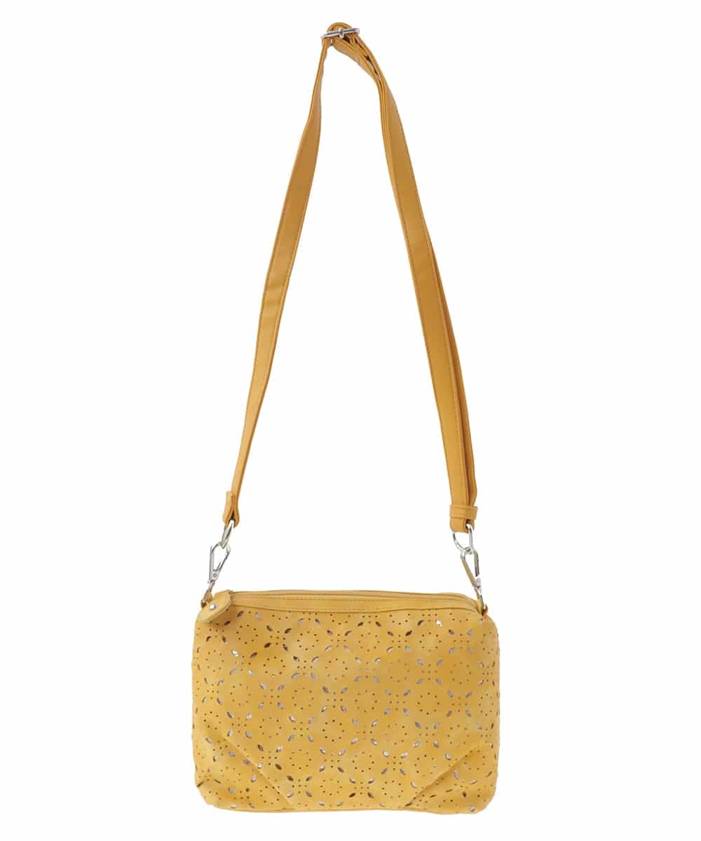 BPYAV01100 MK MICHEL KLEIN BAG(MK ミッシェルクラン バッグ) 【2WAY】パンチングデザインミニショルダーバッグ イエロー