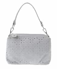 BPYAV01100 MK MICHEL KLEIN BAG(MK ミッシェルクラン バッグ) 【2WAY】パンチングデザインミニショルダーバッグ ライトグレー
