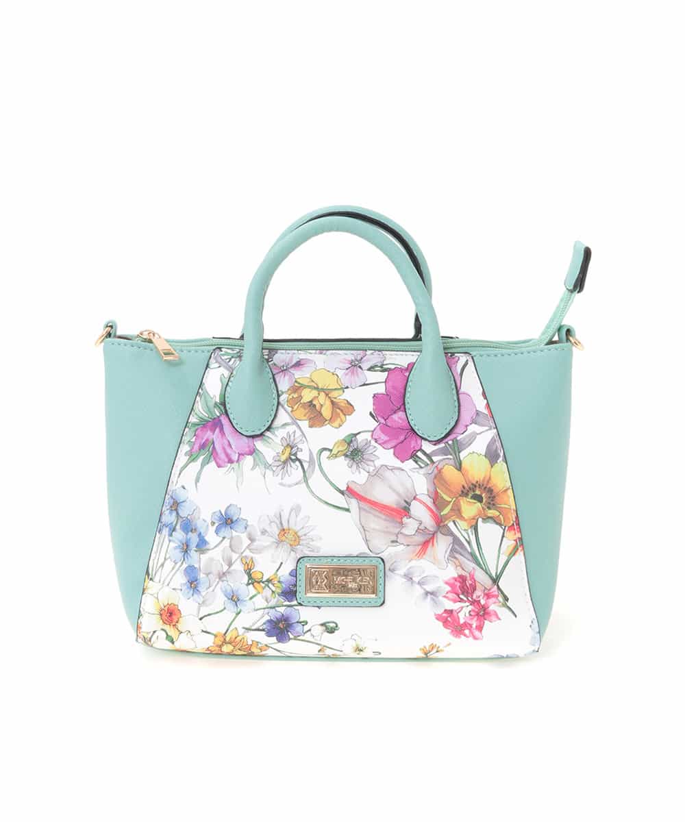 BPYEG03058 MK MICHEL KLEIN BAG(MK ミッシェルクラン バッグ) 【2WAY】フラワープリントバッグ グリーン