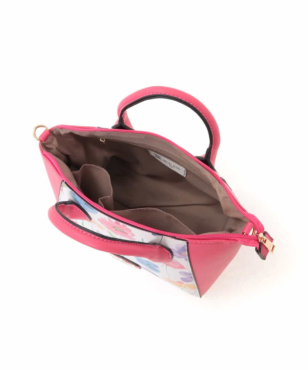 BPYEG03058 MK MICHEL KLEIN BAG(MK ミッシェルクラン バッグ) 【2WAY】フラワープリントバッグ ピンク