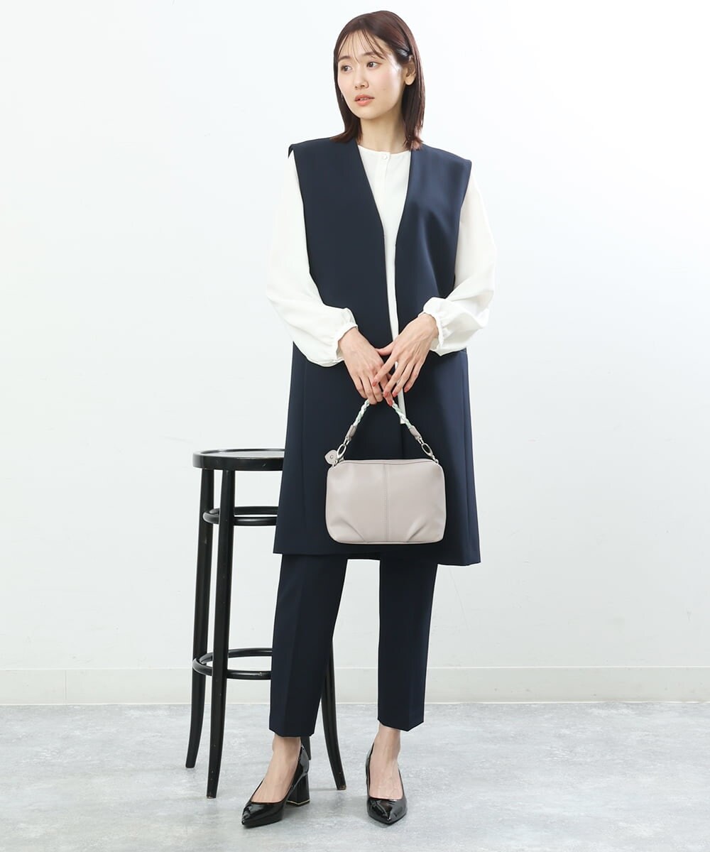 BPYES21100 MK MICHEL KLEIN BAG(MK ミッシェルクラン バッグ) [2WAY]編みハンドルデザインバッグ グレー