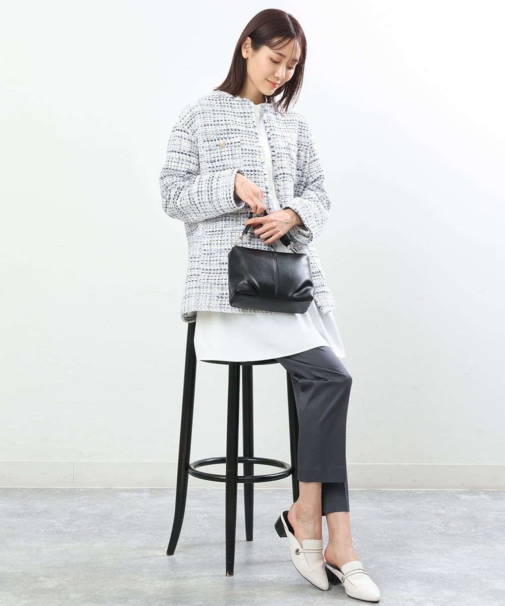 BPYES21100 MK MICHEL KLEIN BAG(MK ミッシェルクラン バッグ) [2WAY]編みハンドルデザインバッグ ブラック