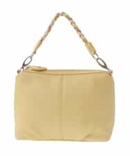 BPYES21100 MK MICHEL KLEIN BAG(MK ミッシェルクラン バッグ) [2WAY]編みハンドルデザインバッグ イエロー