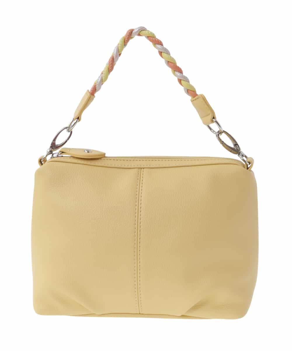 BPYES21100 MK MICHEL KLEIN BAG(MK ミッシェルクラン バッグ) [2WAY]編みハンドルデザインバッグ イエロー