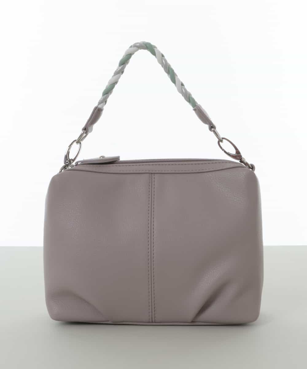 BPYES21100 MK MICHEL KLEIN BAG(MK ミッシェルクラン バッグ) [2WAY]編みハンドルデザインバッグ グレー