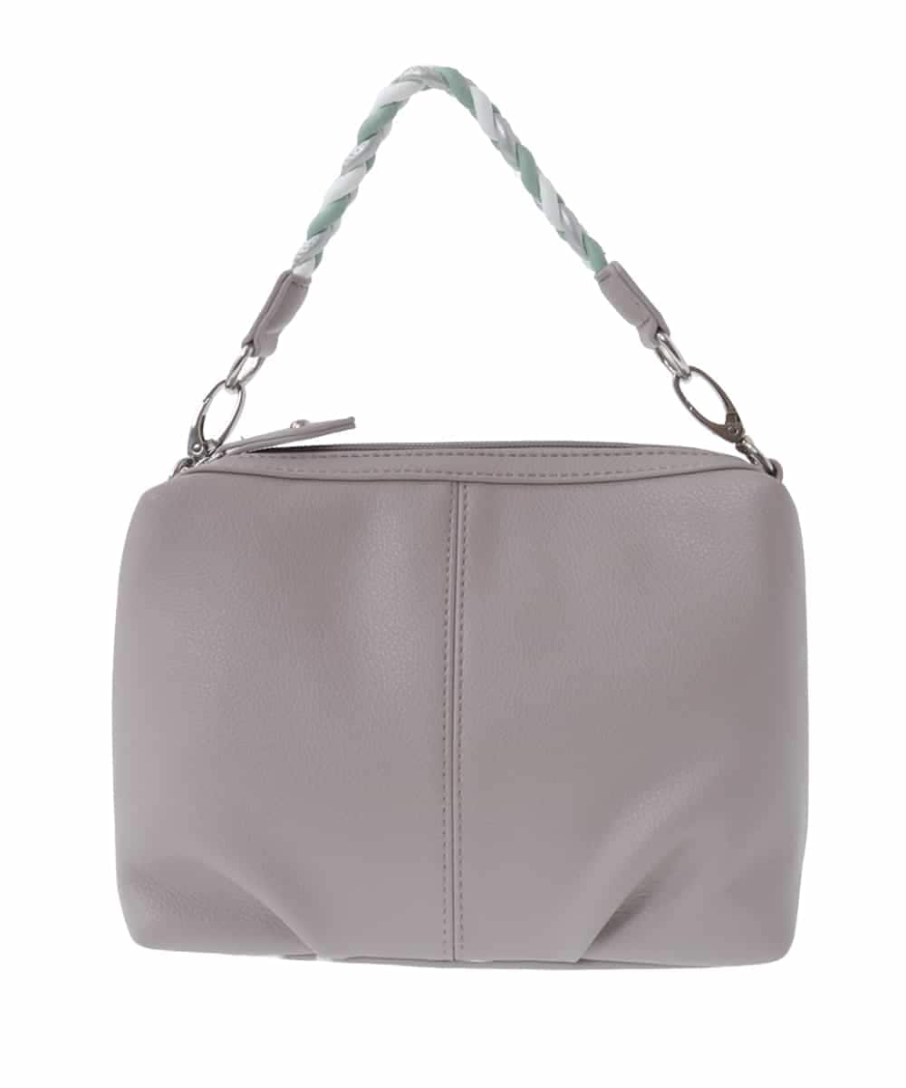 BPYES21100 MK MICHEL KLEIN BAG(MK ミッシェルクラン バッグ) [2WAY]編みハンドルデザインバッグ グレー