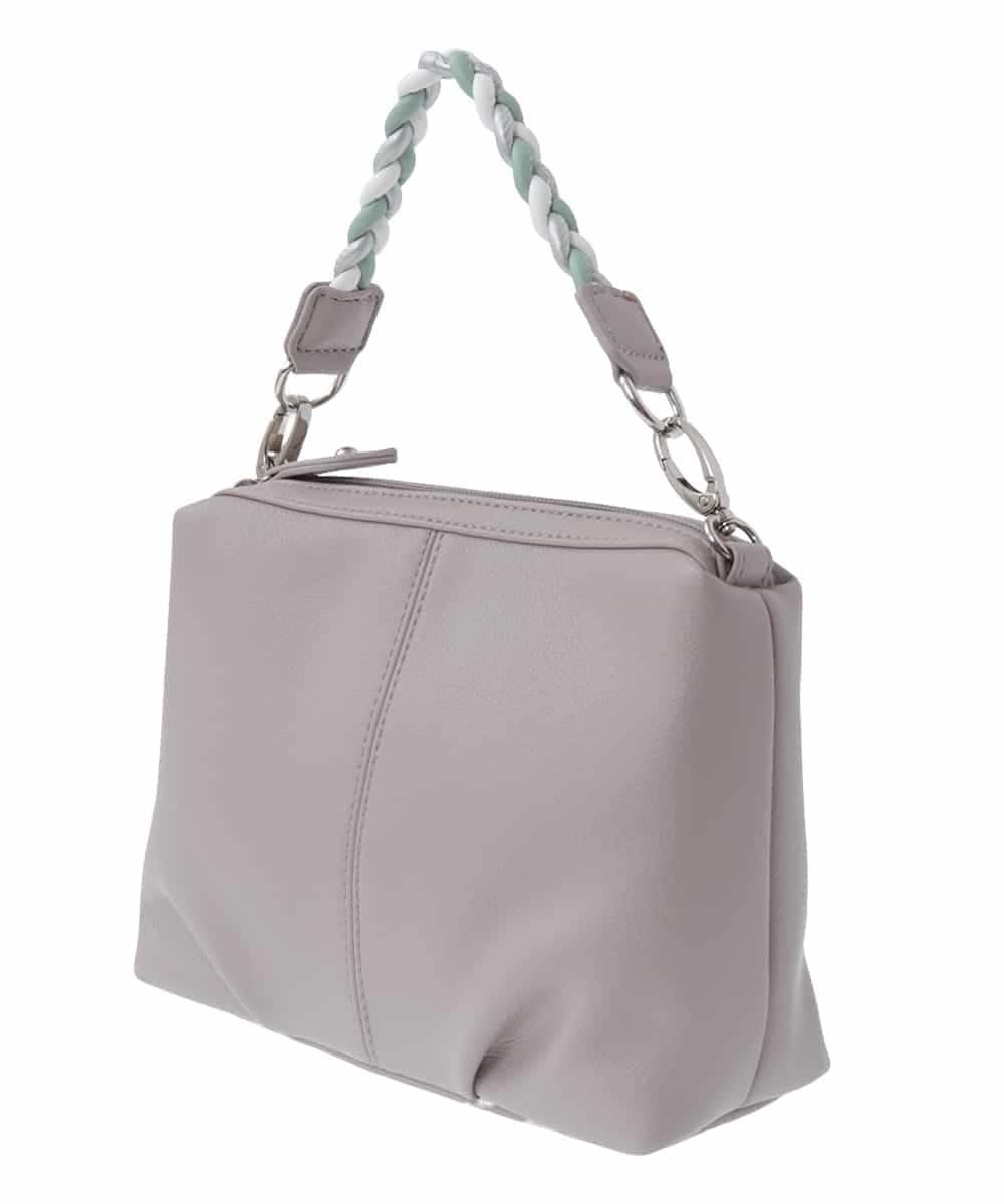 BPYES21100 MK MICHEL KLEIN BAG(MK ミッシェルクラン バッグ) [2WAY]編みハンドルデザインバッグ グレー